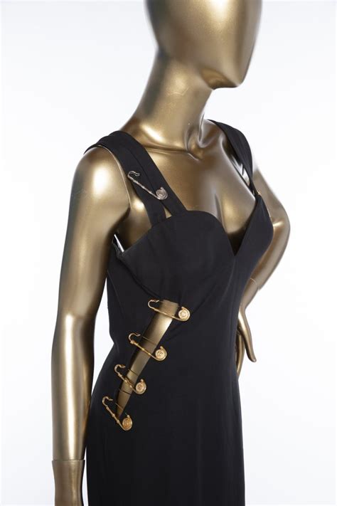 versace dress safety pins|gianni versace pin dress.